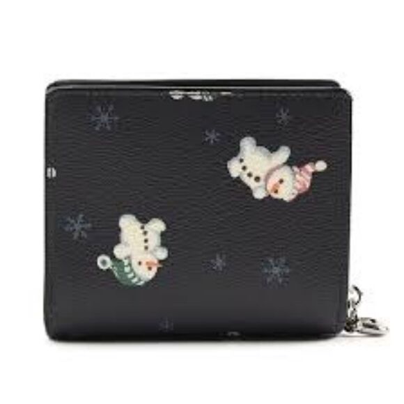 Coach Snowman & Snowflakes Wallet & Photo frame Charm/Keychain Boxed Gift Set - Picture 7 of 14
